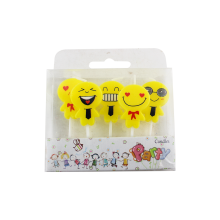 5 pcs happy birthday babay smile face cartoon candles